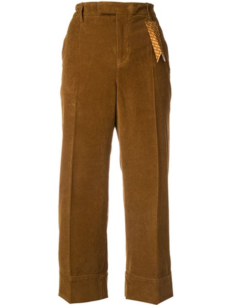 corduroy cropped trousers