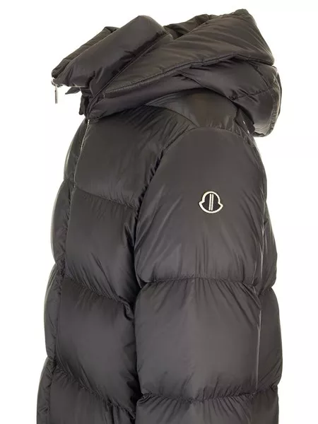 Rick Owens × Moncler RICK OWENS + Moncler Alice Logo-Appliquéd Shearling-Trimmed
