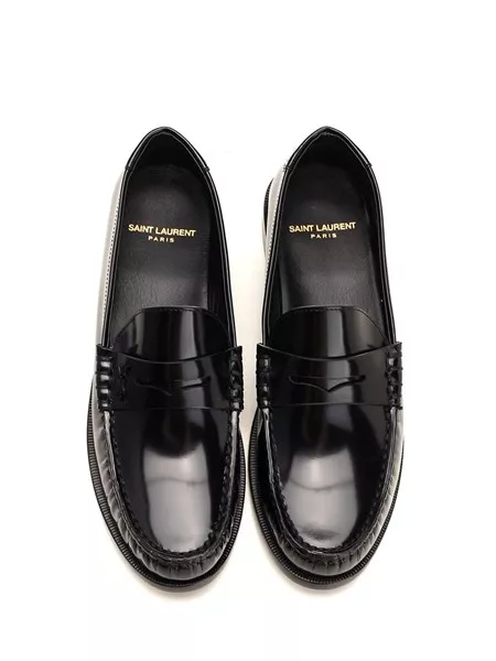 Scarpa Mocassini Ysl Mocassini Le Loafer Saint Laurent Nero Grifo210