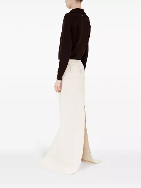 【送料&関税込】Maison Margiela Buttoned Long Skirt Denim Maxi Skirt (S52MI0007-S30460-LIGHT-BLUE)