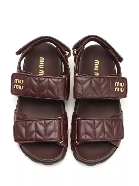VIP【関税送料無料】希少 Miu Miu Velcro strap nappa sandals Miu Miu Velcro strap nappa sandals for Women - US | Al Duca