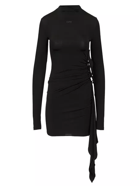 Off-white Sec skin draped mini dress ls black - bl for Women - US | Al Duca  d'Aosta