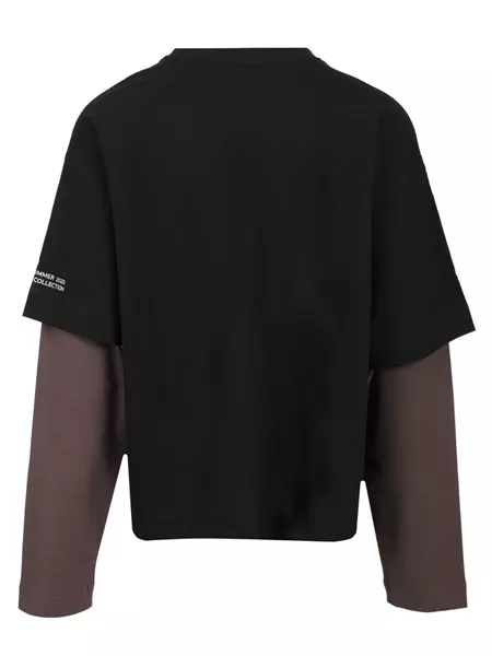 【DRIES VAN NOTEN】HEMMINGS PRINTED DOUBLE SLEEVE T-SHIRT Dries Van Noten Hemmings Printed Double Sleeve T-Shirt in