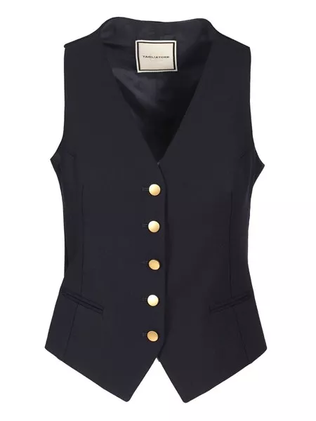 アウターその他 TAGLIATORE Woman Waistcoat White GISELLE940029 X1133 Tagliatore 