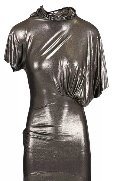 ワンピース Rick Owens Lilith Long Gown Lilith sheer organza jersey gown in black - Rick Owens