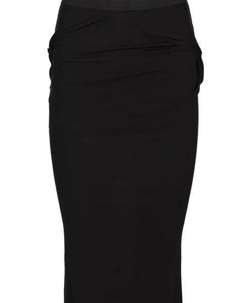 【送料&関税込】Rick Owens Long Skirt RICK OWENS - Women Wool Pillar Long Skirt – Atelier New York