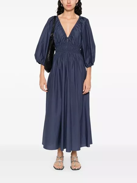 Matteau Shirred plunge button dress for Women - GB | Al Duca d'Aosta Matteau Shirred plunge button dress for Women - GB | Al Duca d'Aosta