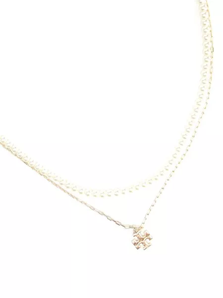 トリバーチDELIATE KIRA PEARL NECKLACE Tory Burch Kira Pearl Necklace | Neutrals | FARFETCH