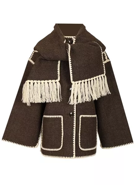 【TOTEME】Coat jacket with integrated scarf Toteme Coat jacket with integrated scarf for Women - US | Al
