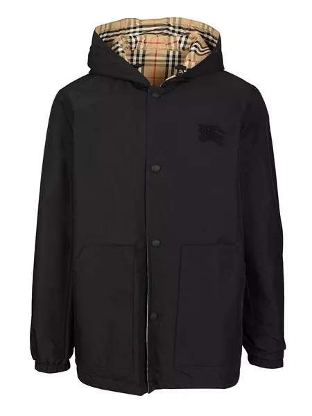 ジャケット・アウター BURBERRY reversible zip hoodie Burberry Reversible jacket with hood in red - Red - Boys