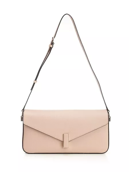 Valextra 正規品/関税送料込み ISIDE MEDIUM Shoulder bag Women's Black Luxury Leather shoulder bag | Valextra Iside
