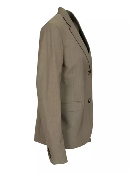 ジャケット Loewe Single-Breasted Jacket In Wool Jacket in wool Grey - LOEWE