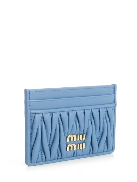 Miu Miu Card holder in quilted nappa leather for Women - US