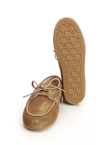 Miu Miu Donna Mocassini in scamosciato delavè Al Duca d'Aosta