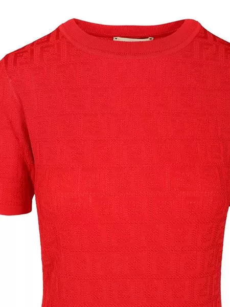 ワンピース Fendi Red Ff Cotton And Viscose Dress Dress Cotton Red | Fendi