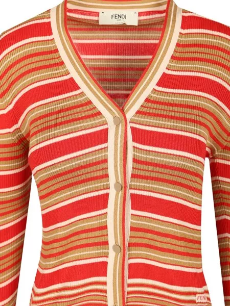 Fendi Striped silk and cotton cardigan for Women - US | Al