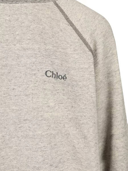 Chloé　ロゴスウェット　ライトグレー Chloe' Logo sweatshirt for Women - US | Al Duca d'Aosta