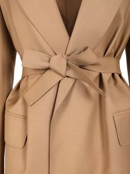 【関税＆送料込み】Max Mara Wool Canvas Blazer Single-breasted wool-blend canvas blazer, beige | 