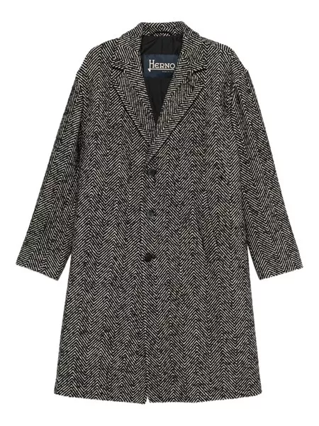 Herno Wool chevron coat for Men - US | Al Duca d'Aosta