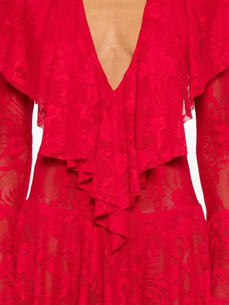 knee length dresses for ladies Norma Kamali Ruched stretch-jersey red mini dress - BOPF main image 1
