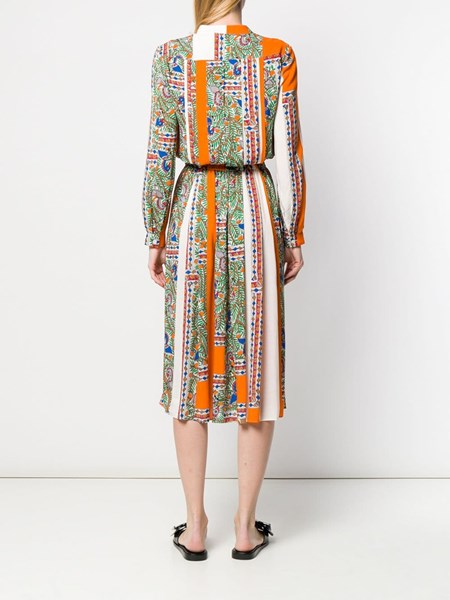 printed long sleeve dress