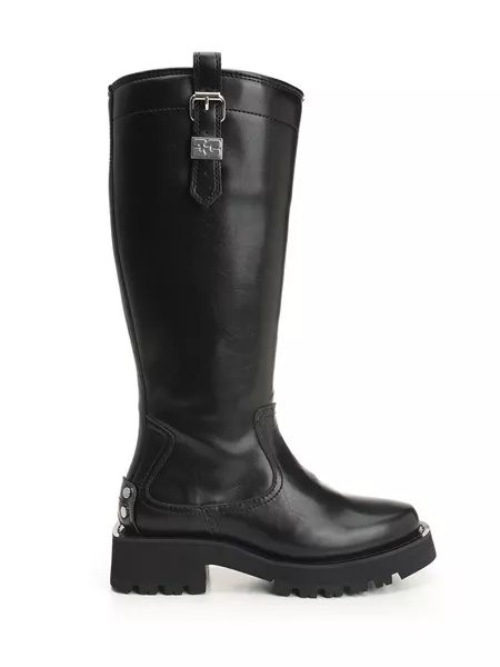Ganni Studs high boot crinkle oleatex for Women - US | Al Duca d'Aosta