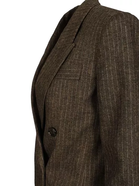 ジャケット Isabel Marant VE0538FBB1F01I Jackets Jevima blazer Jevima chalk stripe suit jacket in brown - Isabel Marant