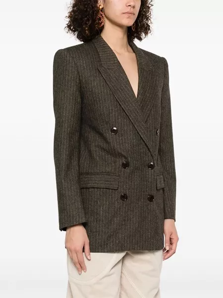 ジャケット Isabel Marant VE0538FBB1F01I Jackets Jevima blazer Jevima chalk stripe suit jacket in brown - Isabel Marant