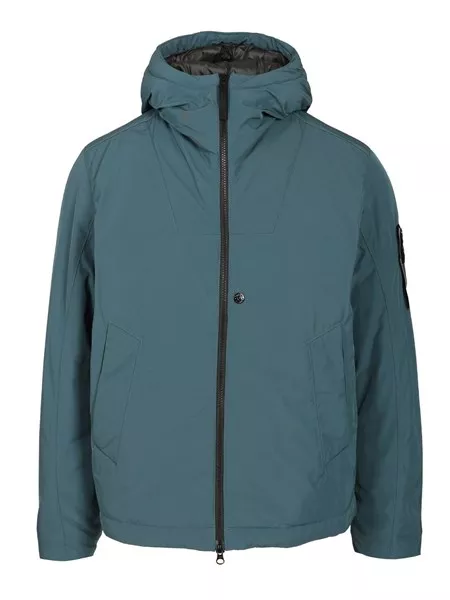 Stone Island Micro twill padded hooded jacket for Men US Al