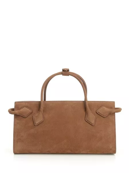 ハンドバッグ ALAIA Suede Hand Tote bag BRUN FONCE Alaïa East west tote bag in nubuck for Women - US | Al Duca