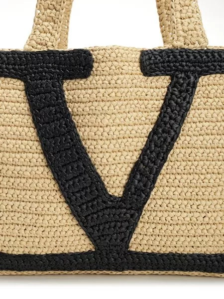 ショルダーバッグ・ポシェット Valentino Garavani Viva Superstar Large Shooping Bag In Canv Valentino Garavani Viva Superstar Large Raffia Shopping Bag