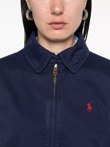 美品 POLO Ralph Lauren TWILL BOMBER JACKET Polo Ralph Lauren Twill Bomber Jacket In Olive/coastal