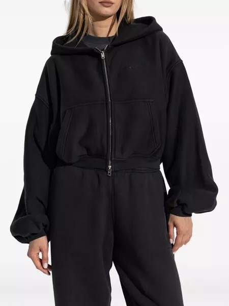 トップス ALEXANDER WANG OVERSIZED HOODIE ALEXANDERWANG | Oversized Cotton Zip-Up Hoodie | Women | Lane Crawford