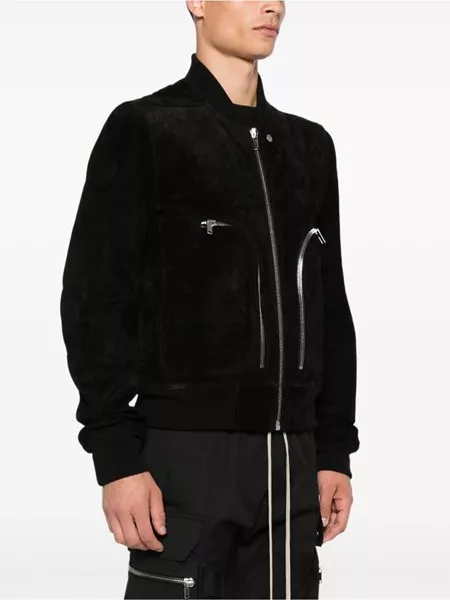 ジャケット・アウター Rick Owens 22AW BAUHAUS FLIGHT JACKET 46 Bauhaus Flight leather bomber jacket in black - Rick Owens