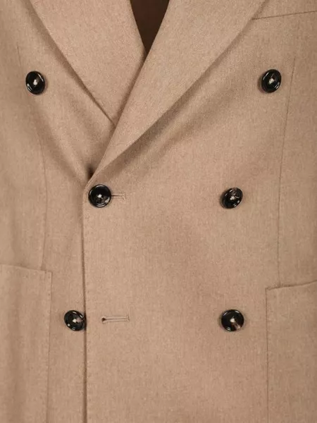 Tagliatore Double-breasted camel wool jacket for Men - US