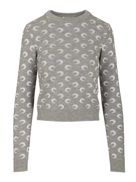トップス Marine Serre MOON JACQUARD KNIT SWEATER Marine Serre Moon Jacquard Knit Fitted Sweater | italist