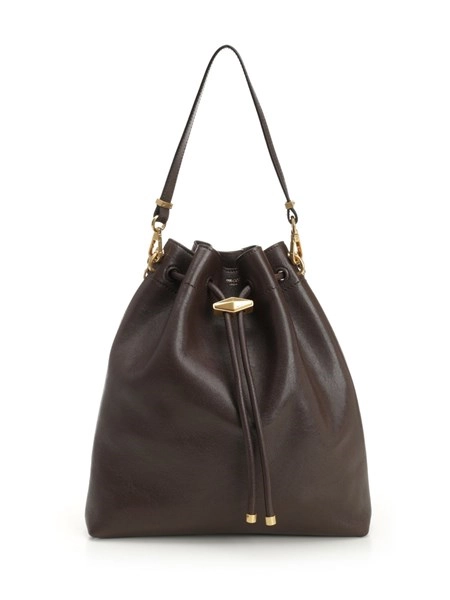 Jimmy Choo Brown leather “cinch” bucket bag for Women - US | Al