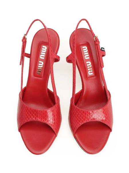 スリッポン MIU MIU Slingback straps Red Miu Miu Ayers slingback sandals for Women - US | Al Duca d'Aosta