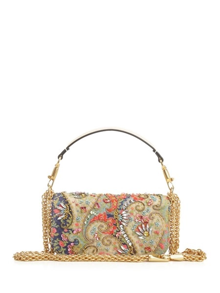 Valentino Garavani Locò small shoulder bag with crystals for