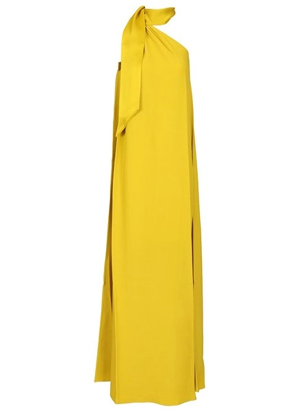slim fit dress slacks Zora One Shoulder Pleated Midi Dress main image 0