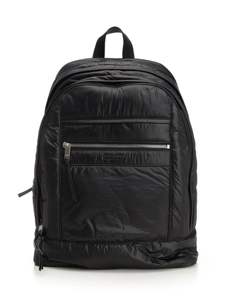 city backpack in nylon canvas and leather Saint Laurent Black The Exclusive Line ensuring everything you need is easily accessible Saint Laurent "city" backpack for