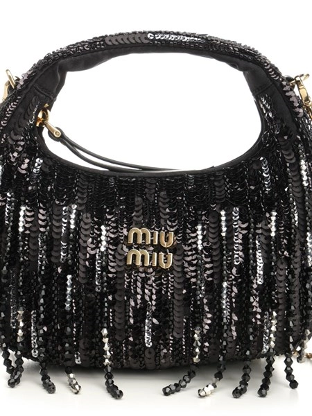 miu miu 黒 サテン パーティーバッグ Miu Miu 