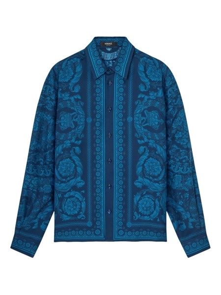 versace dress shirts mens Versace Jeans Couture Men's Watercolor Baroque Dress Shirt