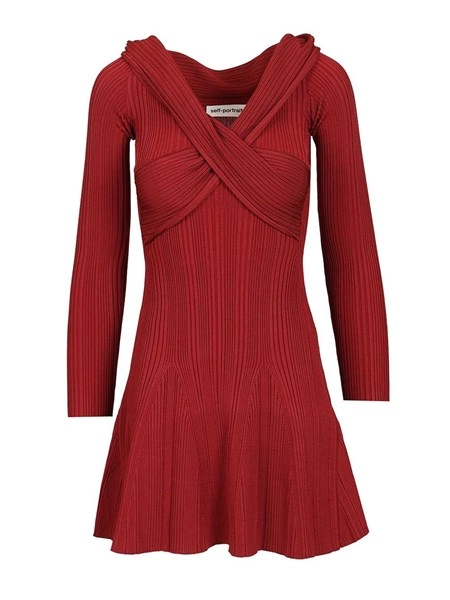 knee length dresses for ladies Cream Knit Bardot Mini Dress – Ensogirl
