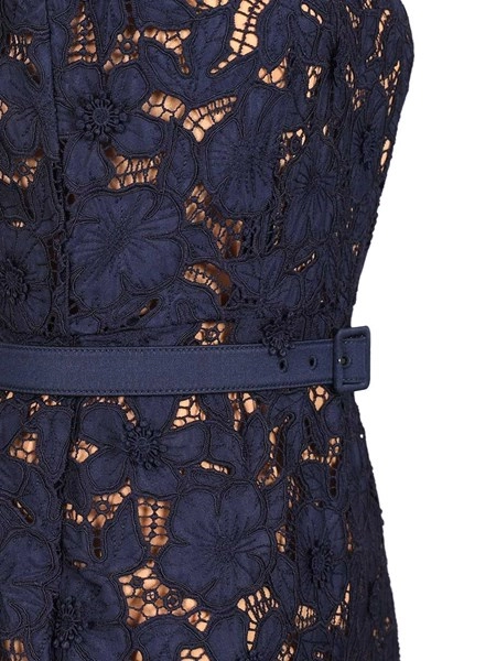 chinese dress ladies Self-Portrait - Blue Guipure Lace Midi Dress main image 1