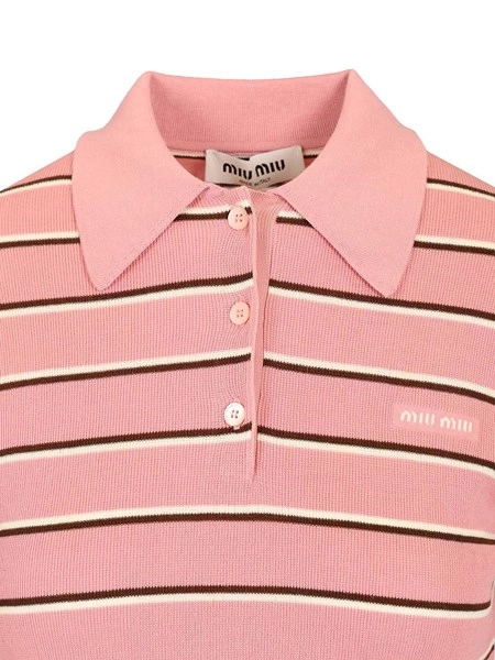 Miu Miu Striped polo shirt for Women - US | Al Duca d'Aosta