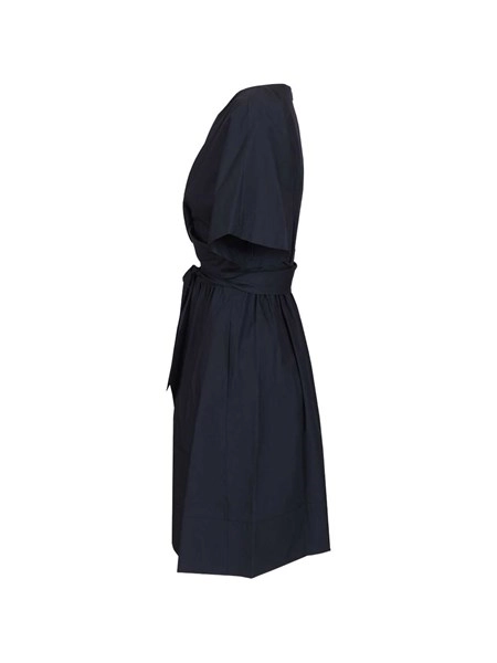 what is tea length dresses Tea-Length Black and White Formal Dress with Pockets– PromGirl