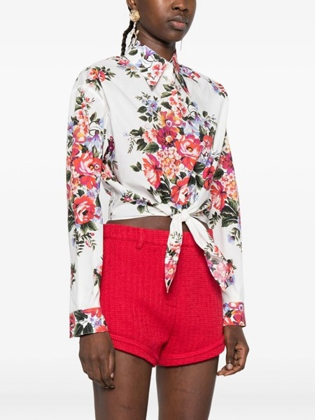 Dolce & Gabbana Cotton shirt with a bouquet of flowers print for
