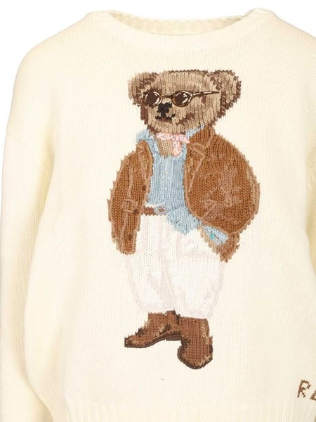 Polo Ralph Lauren Polo bear cotton pullover with inlays for Women