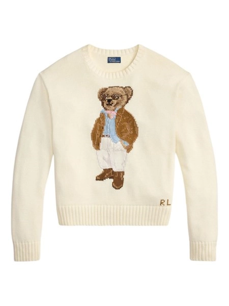 Polo Ralph Lauren Polo bear cotton pullover with inlays for Women